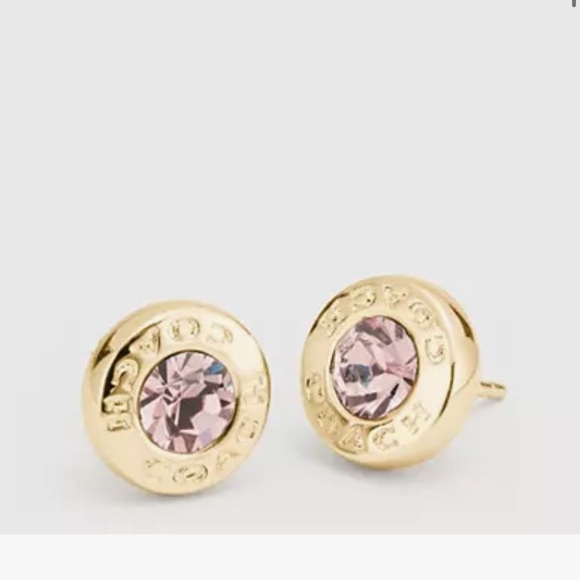 Coach Gold Open Circle Stud Earrings - Picture 4 of 4